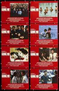 1g346 GUNG HO 8 English movie lobby cards '86 Michael Keaton in Japan, Ron Howard
