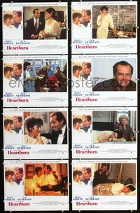 1g359 HEARTBURN 8 English movie lobby cards '86 Jack Nicholson, Meryl Streep, Mike Nichols