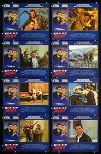 1g452 MIDNIGHT RUN 8 English movie lobby cards '88 Robert De Niro, Charles Grodin