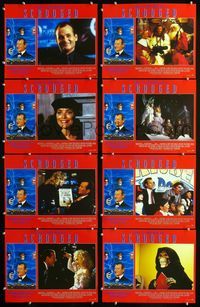 1g551 SCROOGED 8 English movie lobby cards '88 Bill Murray, Karen Allen
