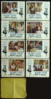 1g442 MADE IN HEAVEN 8 English movie lobby cards '52 Petula Clark plays a glamorous foreign maid!
