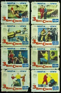1g079 3 RING CIRCUS 8 movie lobby cards '54 Dean Martin & Jerry Lewis, Joanne Dru, Zsa Zsa Gabor