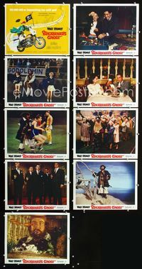 1g045 BLACKBEARD'S GHOST 9 movie lobby cards R76 Walt Disney, pirate Peter Ustinov!