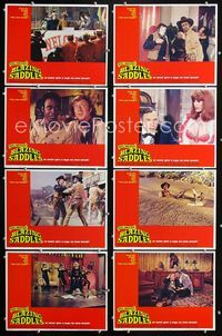 1g147 BLAZING SADDLES 8 lobby cards '74 Cleavon Little, Gene Wilder, classic Mel Brooks western!