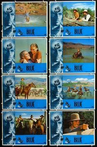 1g149 BLUE 8 movie lobby cards '68 Terence Stamp, Joanna Pettet, English western!