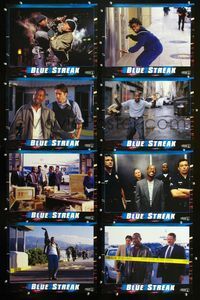 1g150 BLUE STREAK 8 movie lobby cards '99 Martin Lawrence, Luke Wilson