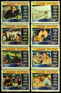 1g181 CAINE MUTINY 8 movie lobby cards '54 Humphrey Bogart, Jose Ferrer, Van Johnson, Fred MacMurray
