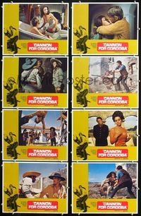 1g182 CANNON FOR CORDOBA 8 movie lobby cards '70 George Peppard, sexy Giovanna Ralli!