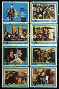 1g190 CHAPLIN REVUE 8 movie lobby cards '60 Charlie comedy compilation, great scenes!