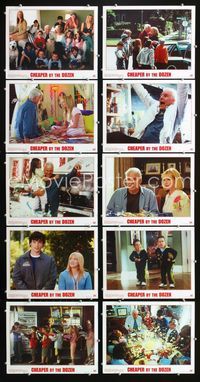 1g022 CHEAPER BY THE DOZEN 10 lobby cards '03 Steve Martin, Hilary Duff, Bonnie Hunt, Ashton Kutcher