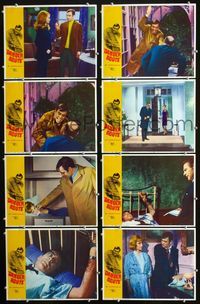 1g221 DANGER ROUTE 8 movie lobby cards '68 Carol Lynley, Barbara Bouchet, English spies!