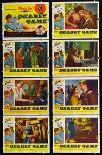 1g234 DEADLY GAME 8 movie lobby cards '54 Lloyd Bridges, sexy bad girl Simone Silva knows the score!