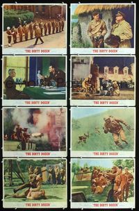 1g242 DIRTY DOZEN 8 movie lobby cards '67 Charles Bronson, Jim Brown, Lee Marvin, Robert Aldrich