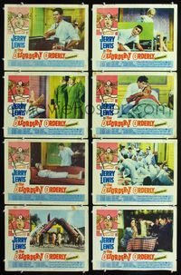 1g243 DISORDERLY ORDERLY 8 movie lobby cards '65 wackiest hospital nurse Jerry Lewis!