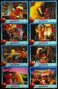 1g261 ELMO IN GROUCHLAND 8 int'l movie lobby cards '99 Mandy Patinkin & Sesame Street Muppets!