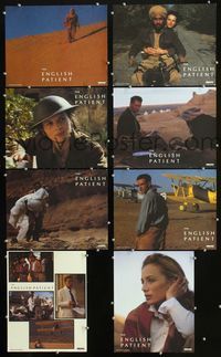 1g264 ENGLISH PATIENT 8 lobby cards '96 Ralph Fiennes, Juliette Binoche, Willem Dafoe