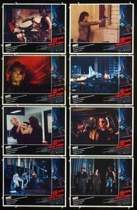 1g268 ESCAPE FROM NEW YORK 8 movie lobby cards '81 Kurt Russell as Snake Plissken!