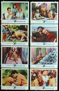1g271 EXODUS 8 movie lobby cards '61 Paul Newman, Eva Marie Saint, Otto Preminger