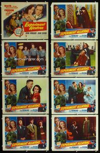 1g273 EXPERIMENT ALCATRAZ 8 movie lobby cards '51 can this radioactive drug drive them to murder?