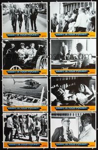 1g356 HARRY IN YOUR POCKET 8 movie lobby cards '73 James Coburn, Trish Van Devere, Michael Sarrazin