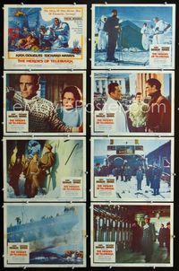 1g366 HEROES OF TELEMARK 8 movie lobby cards '66 Kirk Douglas, Richard Harris, Anthony Mann, WWII