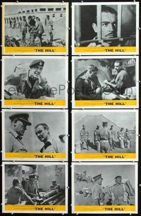 1g370 HILL 8 movie lobby cards '65 Sidney Lumet, WWII soldier Sean Connery!