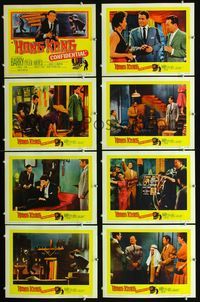 1g376 HONG KONG CONFIDENTIAL 8 movie lobby cards '58 spy Gene Barry in Asia!