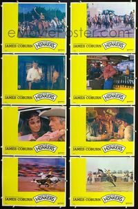1g377 HONKERS 8 movie lobby cards '72 James Coburn, Lois Nettleton, Anne Archer, bull riding!