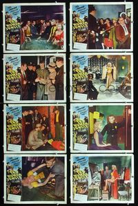 1g386 HUMAN JUNGLE 8 movie lobby cards '54 Gary Merrill, Jan Sterling, the inside police story!