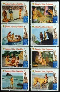 1g407 ISLAND OF THE BLUE DOLPHINS 8 movie lobby cards '64 sexy Native American Indian Celia Kaye!