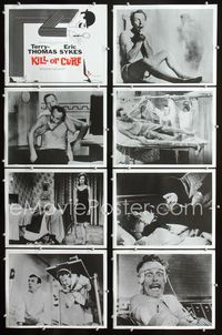 1g415 KILL OR CURE 8 lobby cards '62 English bumbling comic detective Terry-Thomas, Eric Sykes