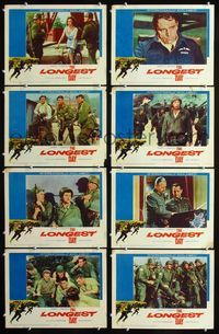 1g432 LONGEST DAY 8 LCs '62 John Wayne, Robert Mitchum, Red Buttons, Peter Lawford, all-star cast!