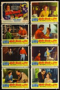 1g444 MAKE HASTE TO LIVE 8 movie lobby cards '54 Dorothy McGuire, Stephen McNally