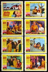 1g445 MALTA STORY 8 movie lobby cards '54 Alec Guinness, Jack Hawkins, Muriel Pavlow