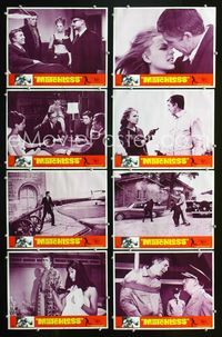 1g449 MATCHLESS 8 movie lobby cards '66 Pat O'Neal, sexy Ira Furstenberg, Donald Pleasance