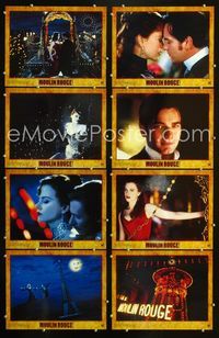 1g455 MOULIN ROUGE 8 movie lobby cards '01 Nicole Kidman, Ewan McGregor, Baz Luhrmann