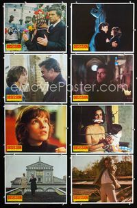 1g466 OBSESSION 8 movie lobby cards '76 Brian De Palma, Genevieve Bujold, Cliff Robertson