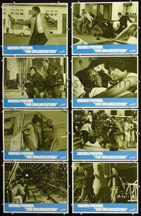 1g479 ORGANIZATION 8 movie lobby cards '71 Sidney Poitier as honest cop Mr. Tibbs!