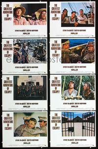 1g486 PAPILLON 8 Allied Artists movie lobby cards '73 Steve McQueen & Dustin Hoffman classic!