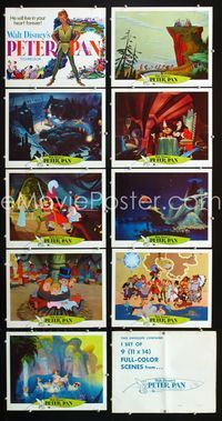 1g062 PETER PAN 9 movie lobby cards R76 Walt Disney animated cartoon fantasy classic!