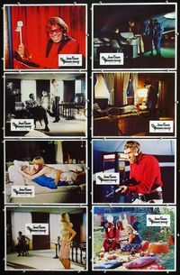 1g501 PRESIDENT'S ANALYST 8 movie lobby cards '68 wild psychiatrist James Coburn!