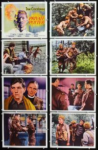 1g507 PRIVATE POTTER 8 movie lobby cards '62 soldier Tom Courtenay has a religious experience!