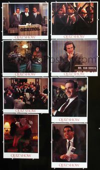 1g065 QUIZ SHOW 9 movie lobby cards '94 John Turturro, Ralph Fiennes, Paul Scofield, Robert Redford