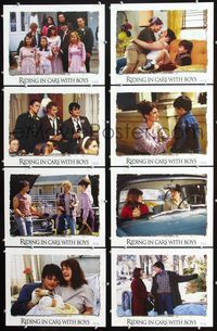 1g527 RIDING IN CARS WITH BOYS 8 int'l lobby cards '01 Drew Barrymore, Steve Zahn, Brittany Murphy