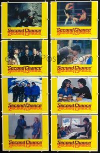 1g553 SECOND CHANCE 8 movie lobby cards '76 Claude Lelouch, Catherine Deneuve, Anouk Aimee