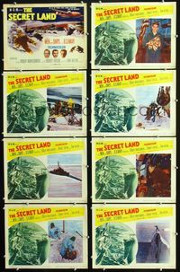 1g555 SECRET LAND 8 movie lobby cards '48 the U.S. Navy explores Antarctica!