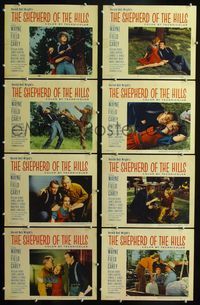 1g571 SHEPHERD OF THE HILLS 8 movie lobby cards R55 John Wayne, from Harold Bell Wright novel!