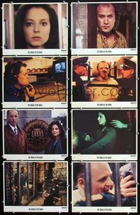 1g578 SILENCE OF THE LAMBS 8 movie lobby cards '90 Jodie Foster, great images of Anthony Hopkins!