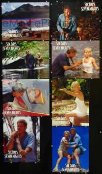 1g581 SIX DAYS SEVEN NIGHTS 8 LCs '98 Ivan Reitman, Harrison Ford & Anne Heche stranded on island!