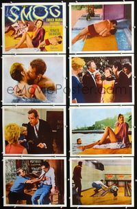 1g587 SMOG 8 movie lobby cards '62 Italian Franco Rossi, sexy Annie Girardot!